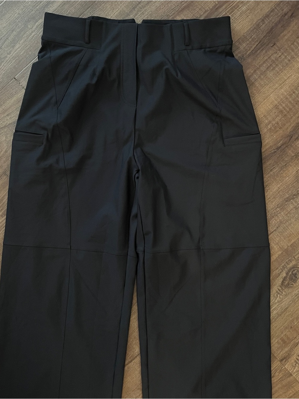 Halara Flex High Waisted Straight Leg Cargo Work Pants Black XL NWT Wide Leg - Picture 3 of 8